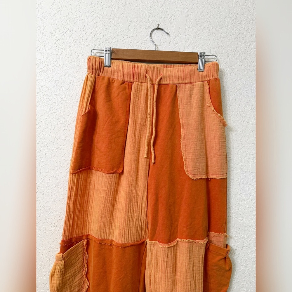 Pol Drawstring Pocketed Patchwork Contrast Jogger… - image 4